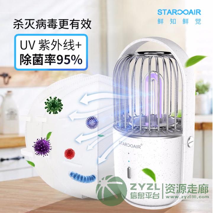 便携紫外线臭氧杀菌消毒器 智能感应开关 家居车载uv灯灭菌机